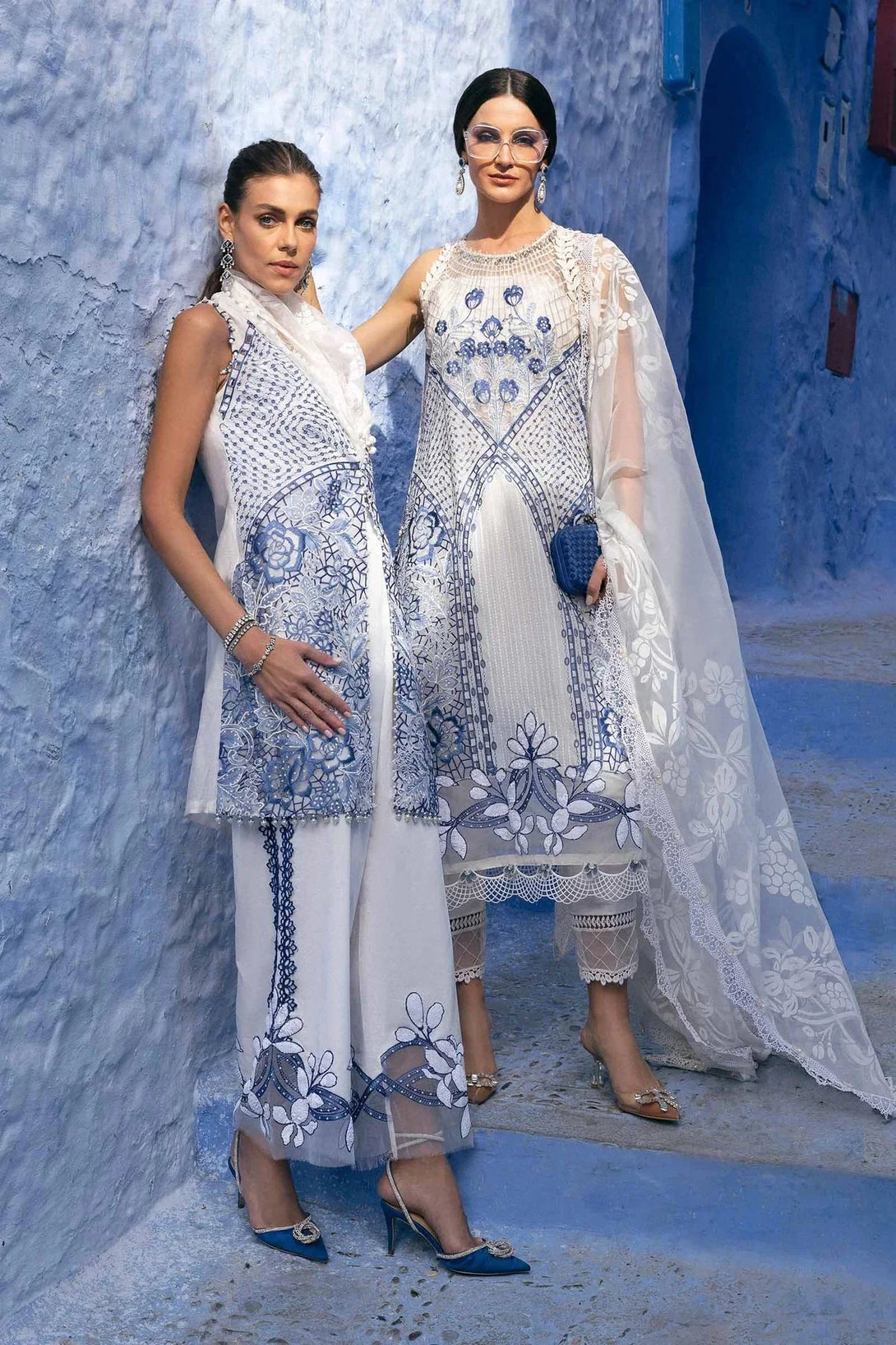 3 Piece stitched Embroidered Paper Cotton Suit | D - 2510 - A - NEW NAMAL PRET