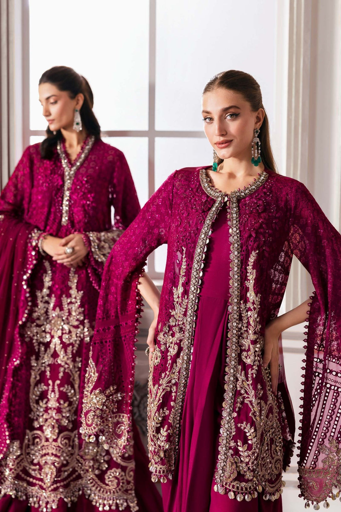 3 Piece Unstitched Embroidered Chiffon Suit | BD - 3003 - NEW NAMAL PRET