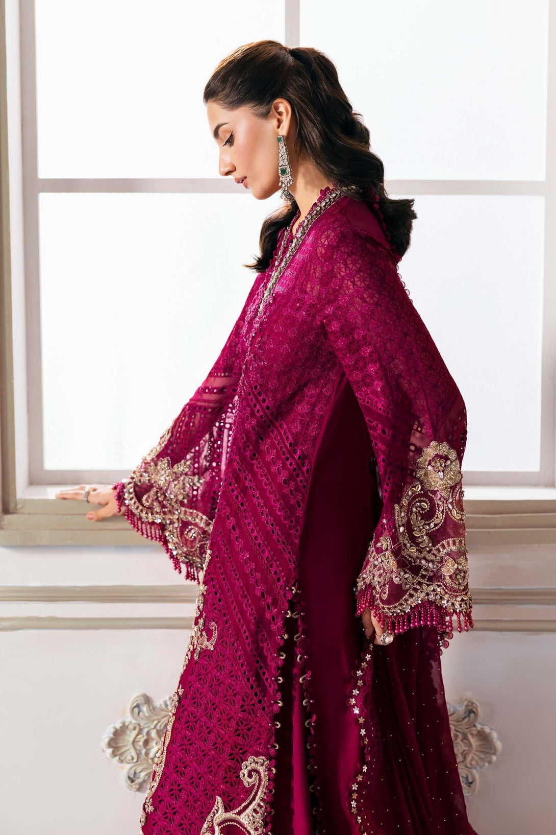 3 Piece Unstitched Embroidered Chiffon Suit | BD - 3003 - NEW NAMAL PRET