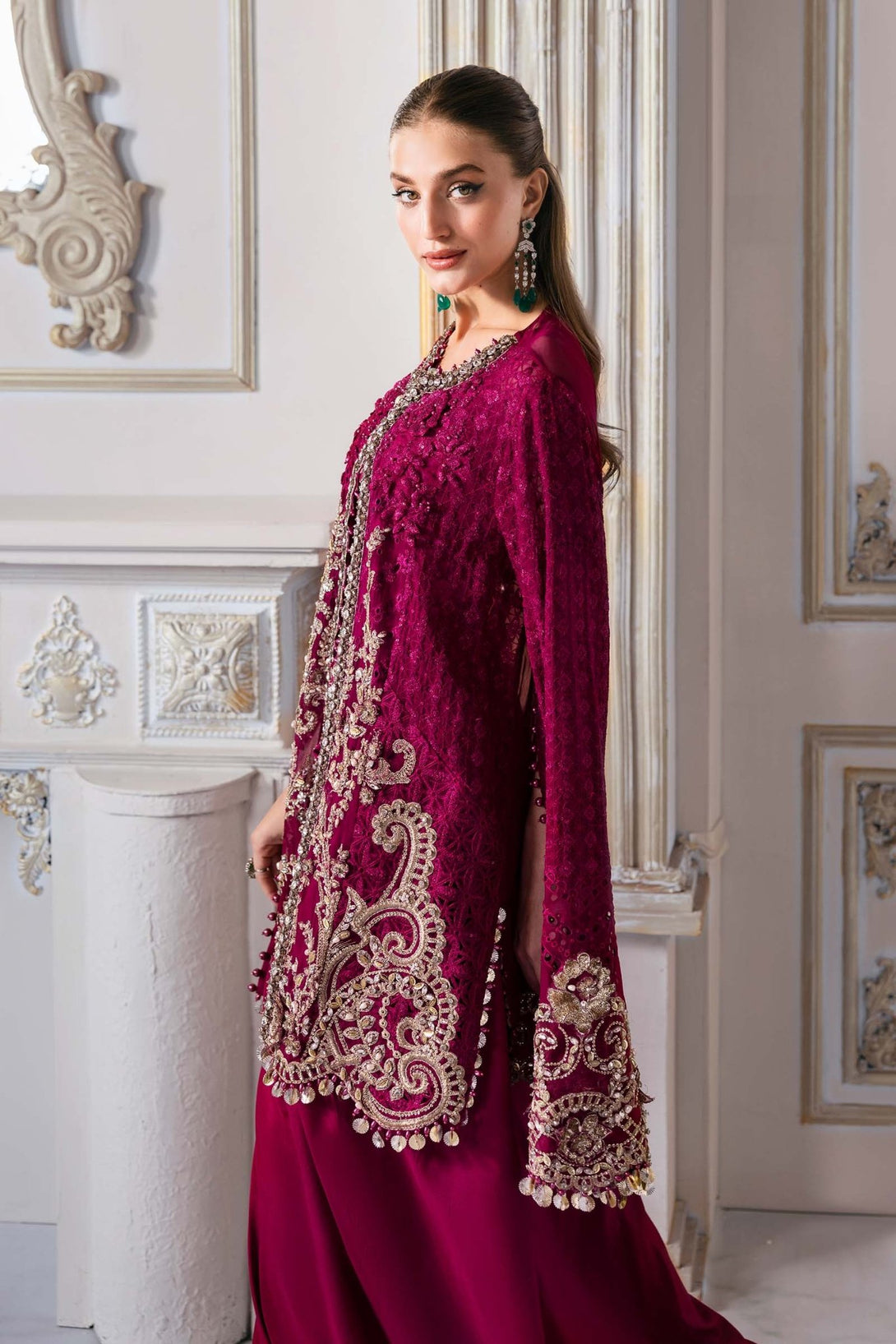 3 Piece Unstitched Embroidered Chiffon Suit | BD - 3003 - NEW NAMAL PRET