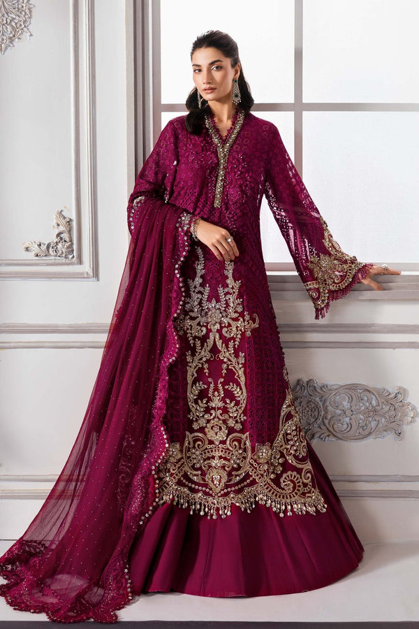 3 Piece Unstitched Embroidered Chiffon Suit | BD - 3003 - NEW NAMAL PRET