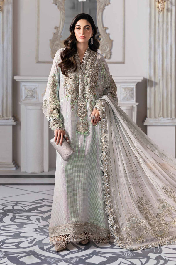 3 Piece Unstitched Embroidered Chiffon Suit | BD - 3005 - NEW NAMAL PRET