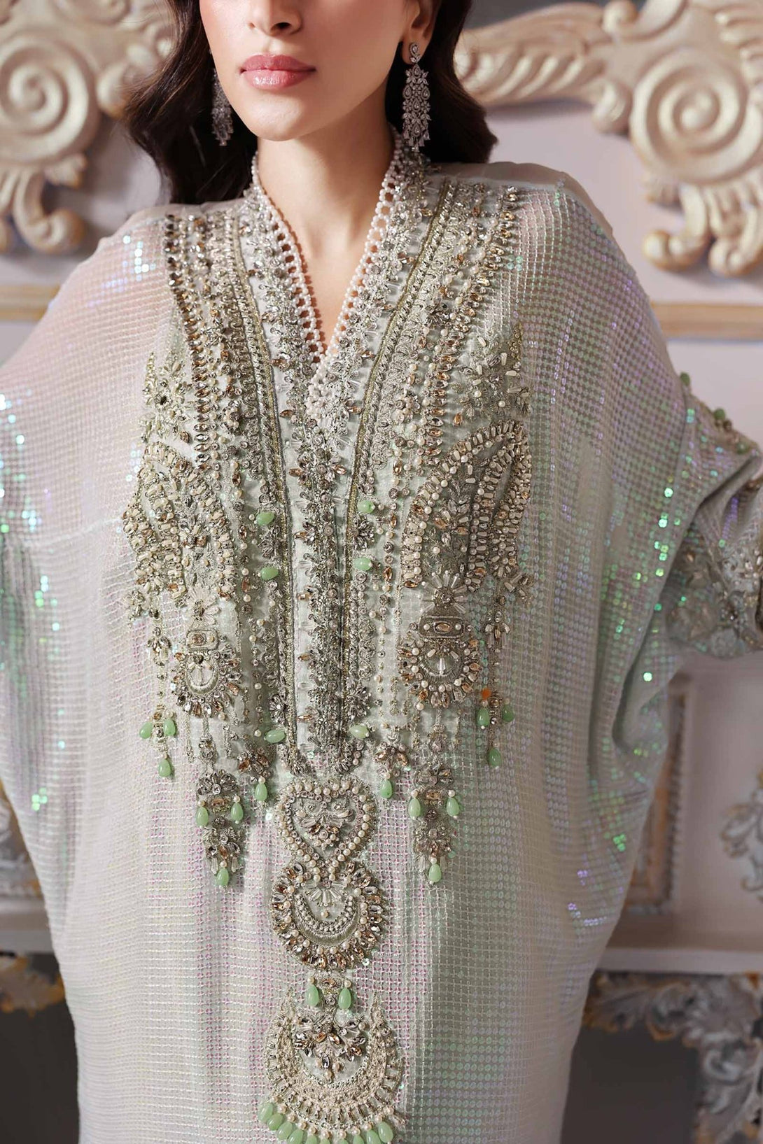 3 Piece Unstitched Embroidered Chiffon Suit | BD - 3005 - NEW NAMAL PRET