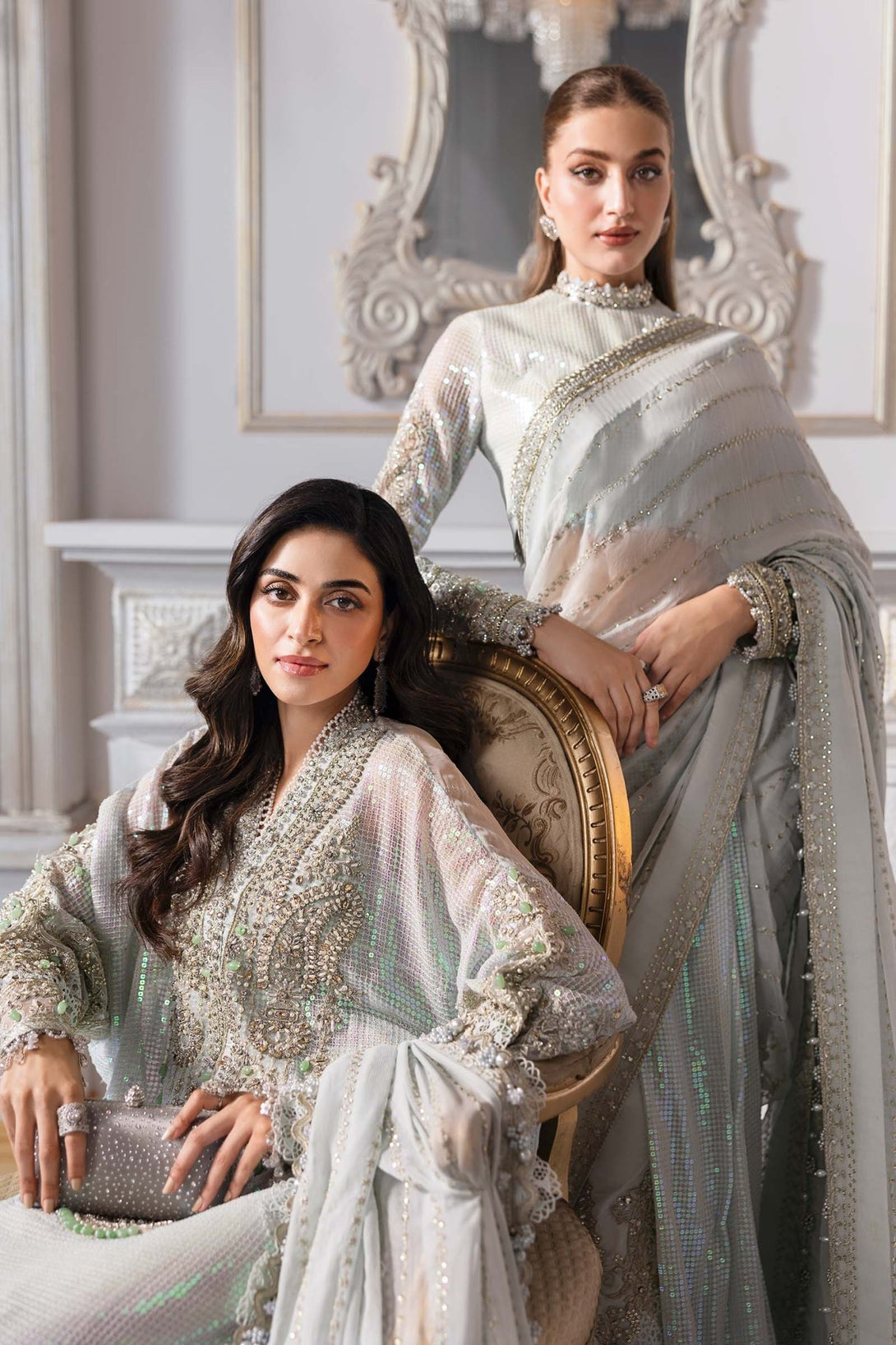 3 Piece Unstitched Embroidered Chiffon Suit | BD - 3005 - NEW NAMAL PRET