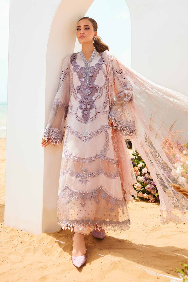 3 Piece Unstitched Embroidered Jacquard Lawn Suit | EID LAWN - 25 - 02 - NEW NAMAL PRET