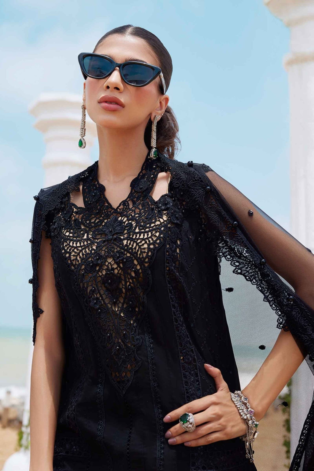 3 Piece Unstitched Embroidered Lawn Suit | EID LAWN - 25 - 01 - NEW NAMAL PRET