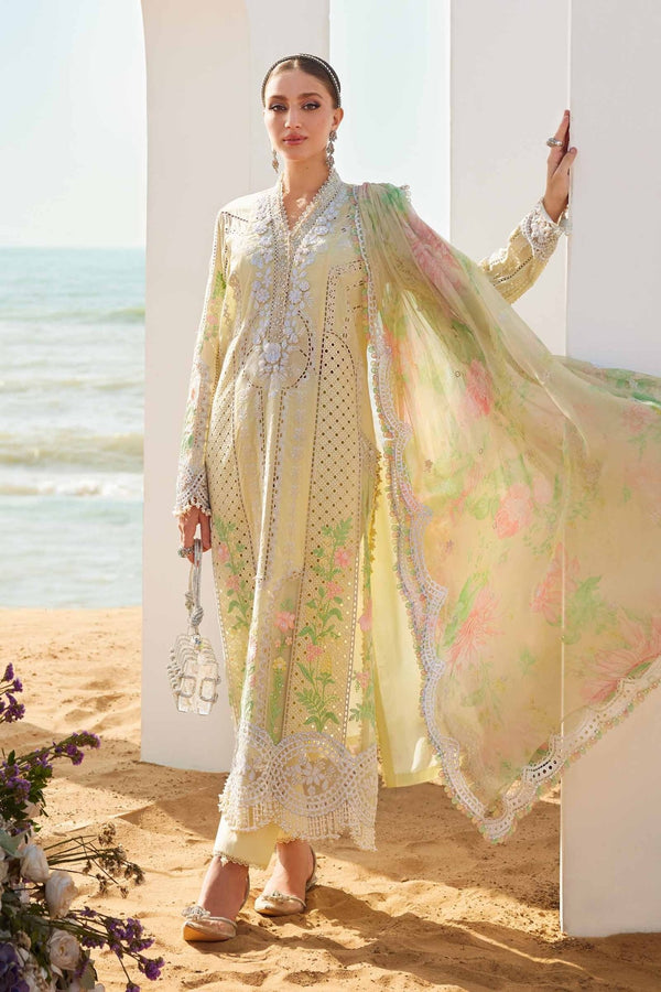 3 Piece Unstitched Embroidered Lawn Suit | EID LAWN - 25 - 04 - NEW NAMAL PRET