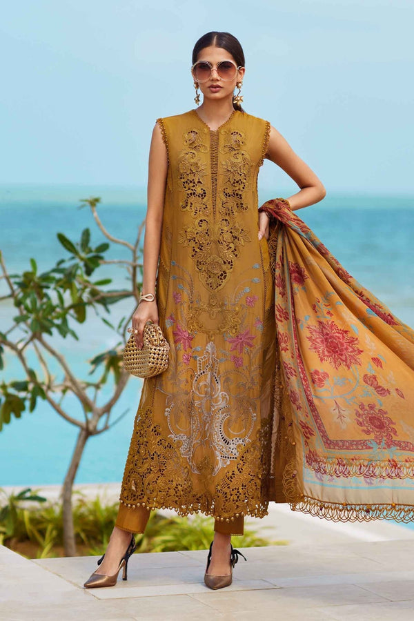 3 Piece Unstitched Embroidered Lawn Suit | EID LAWN - 25 - 06 - NEW NAMAL PRET