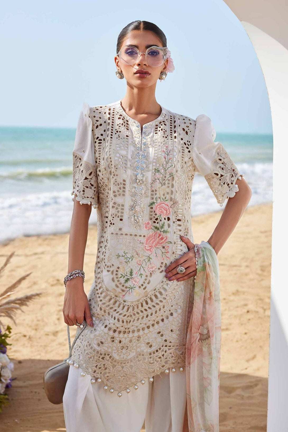 3 Piece Unstitched Embroidered Lawn Suit | EID LAWN - 25 - 07 - NEW NAMAL PRET