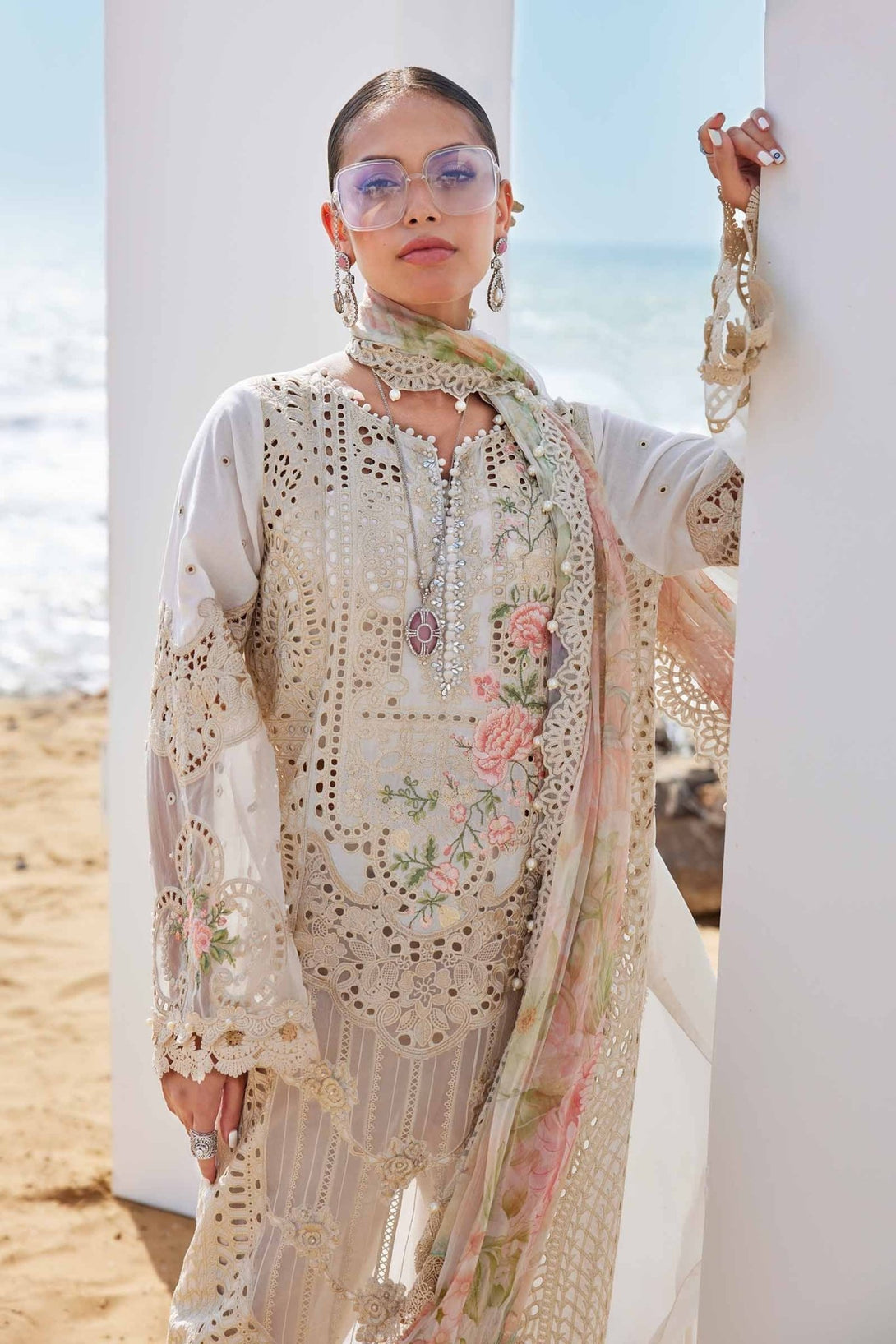 3 Piece Unstitched Embroidered Lawn Suit | EID LAWN - 25 - 07 - NEW NAMAL PRET