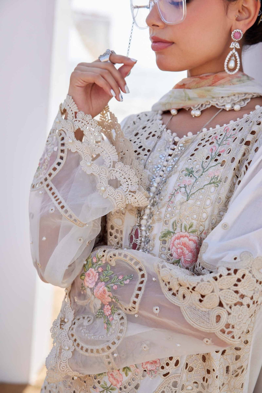 3 Piece Unstitched Embroidered Lawn Suit | EID LAWN - 25 - 07 - NEW NAMAL PRET