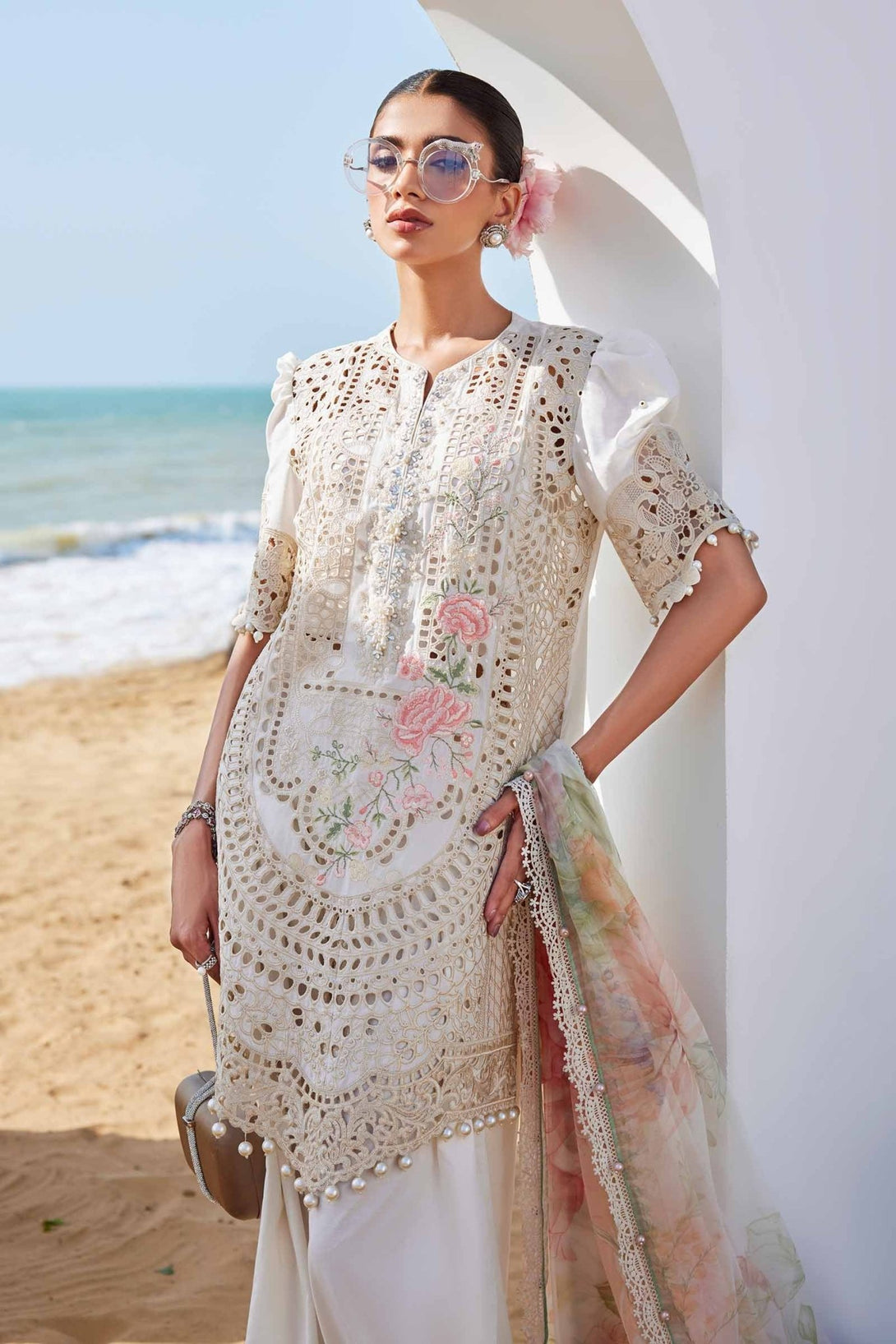 3 Piece Unstitched Embroidered Lawn Suit | EID LAWN - 25 - 07 - NEW NAMAL PRET