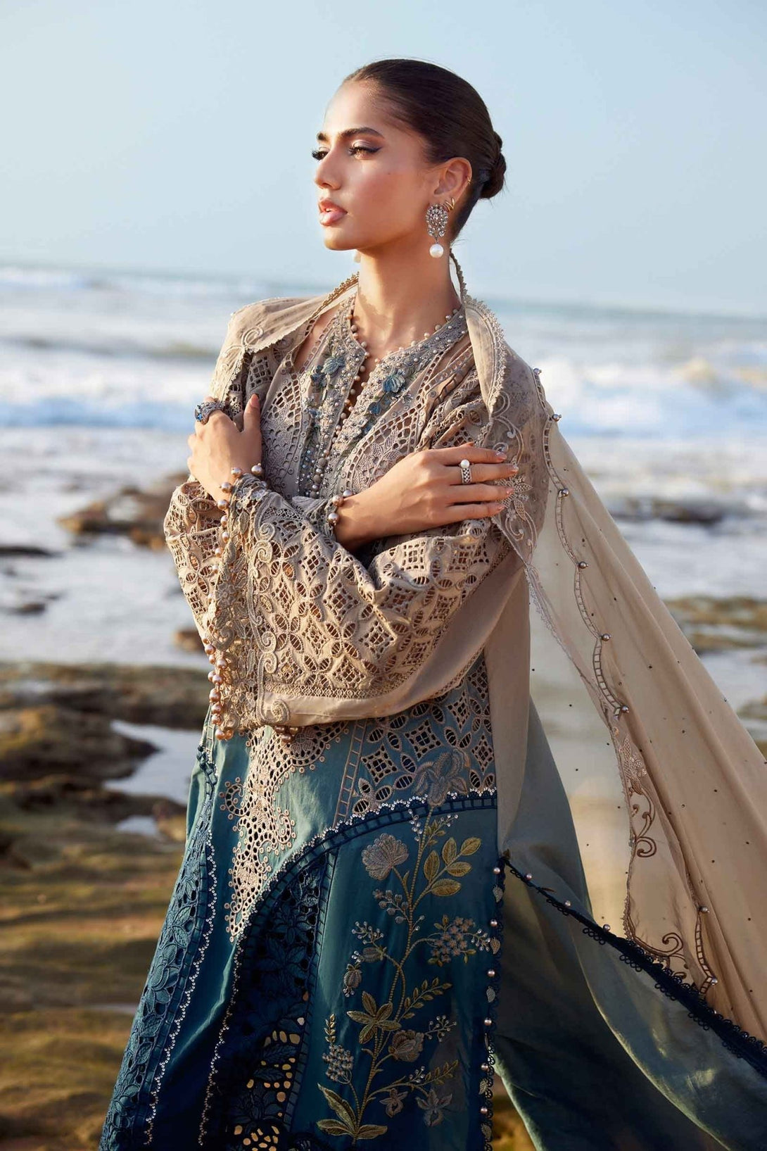 3 Piece Unstitched Embroidered Lawn Suit | EID LAWN - 25 - 08 - NEW NAMAL PRET