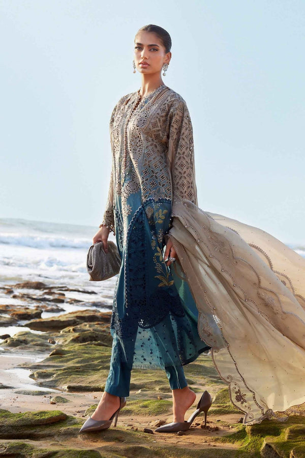 3 Piece Unstitched Embroidered Lawn Suit | EID LAWN - 25 - 08 - NEW NAMAL PRET