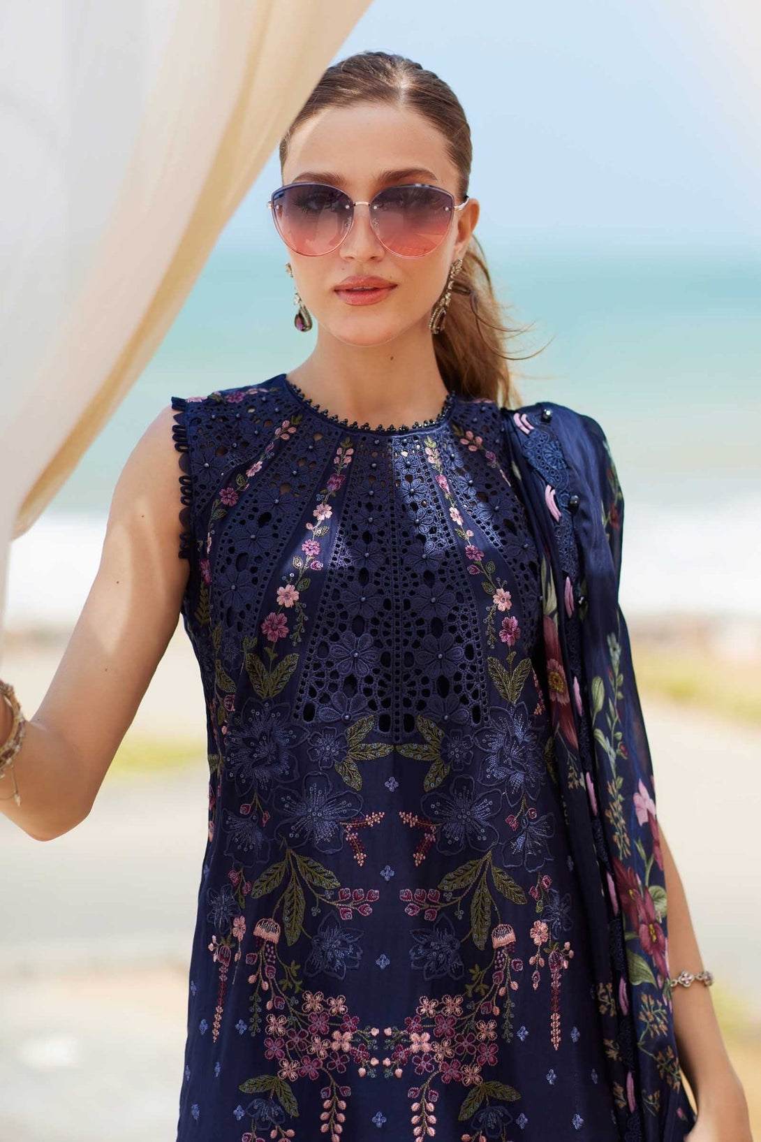 3 Piece Unstitched Embroidered Lawn Suit | EID LAWN - 25 - 10 - NEW NAMAL PRET