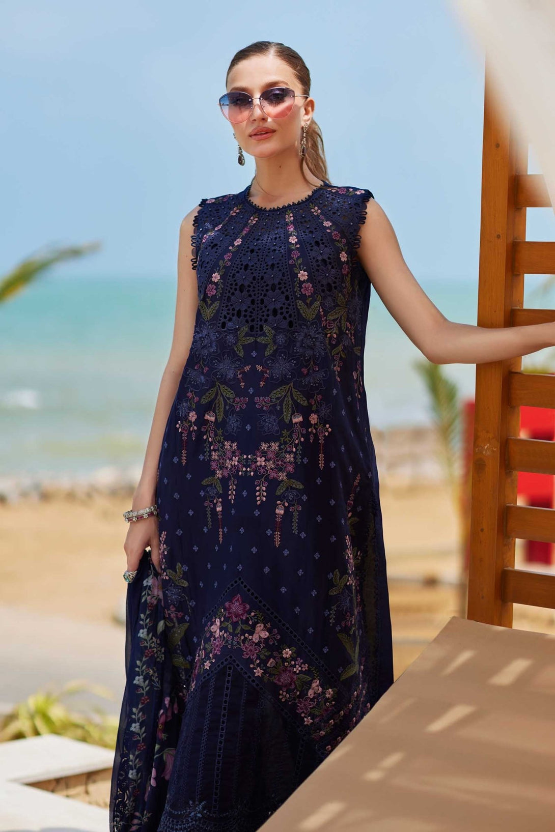 3 Piece Unstitched Embroidered Lawn Suit | EID LAWN - 25 - 10 - NEW NAMAL PRET