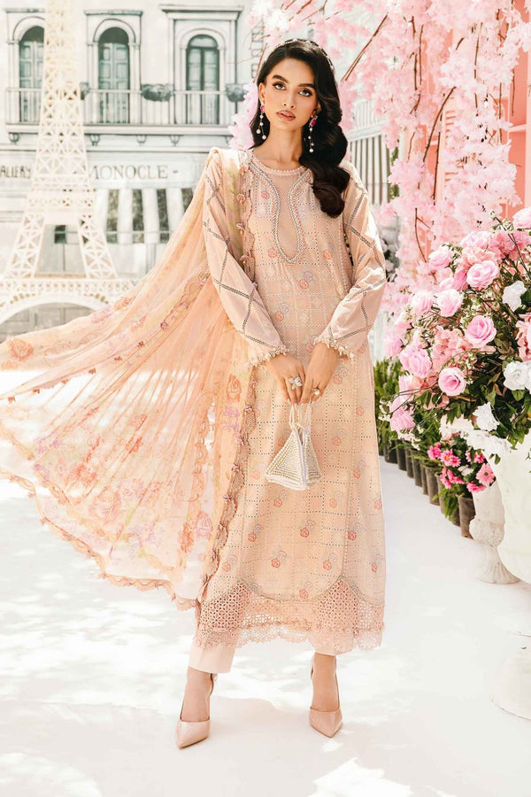 3 Piece Unstitched Embroidered Lawn Suit | MPT - 2601 - A - NEW NAMAL PRET
