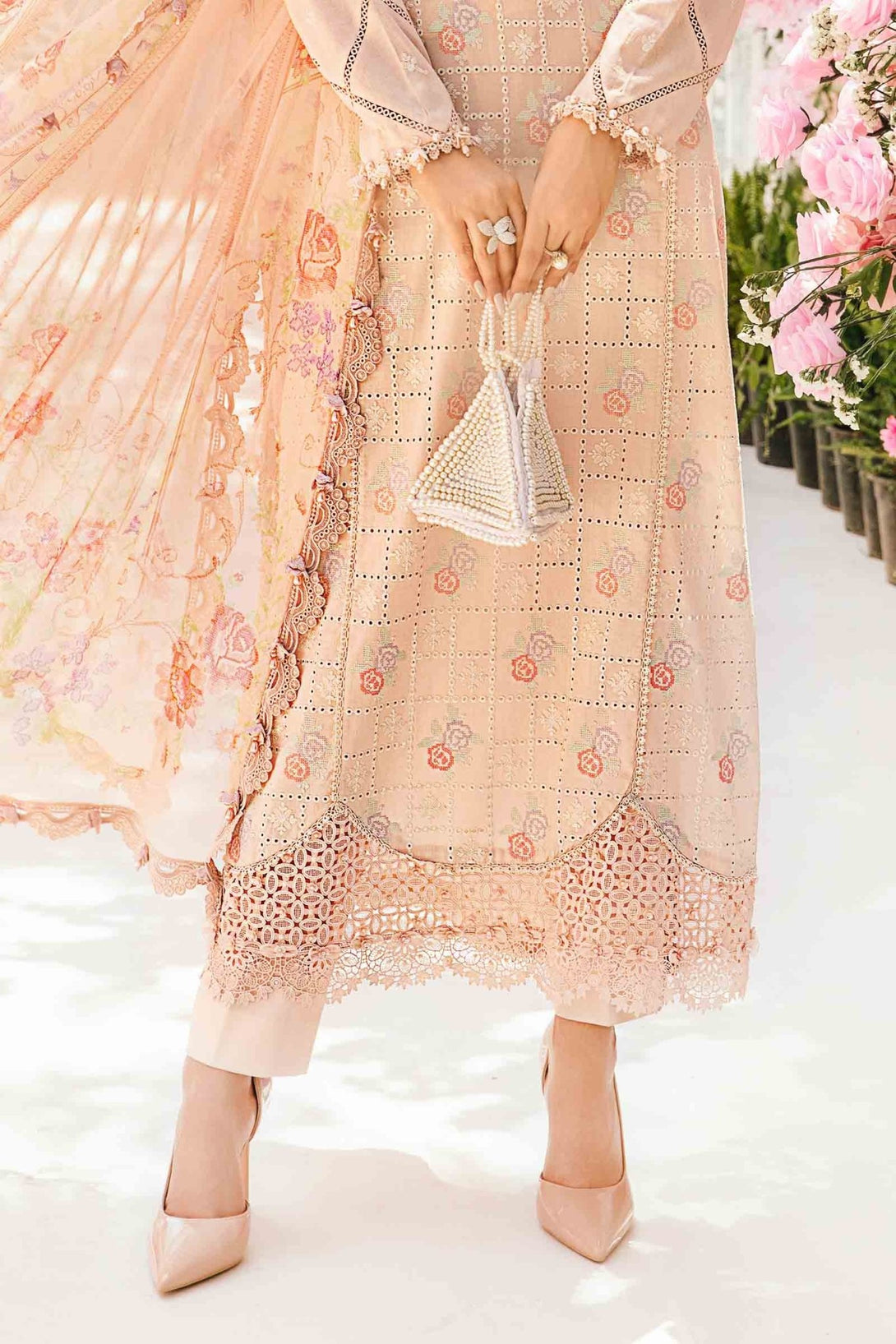 3 Piece Unstitched Embroidered Lawn Suit | MPT - 2601 - A - NEW NAMAL PRET