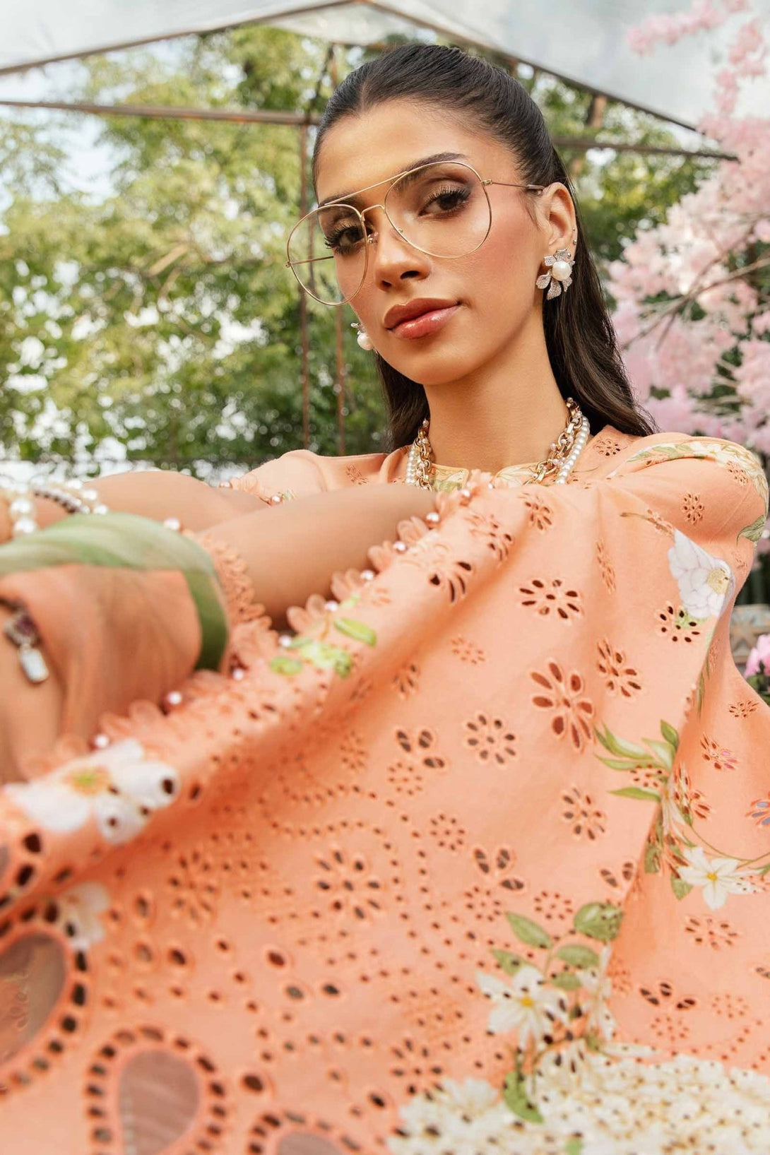 3 Piece Unstitched Embroidered Lawn Suit | MPT - 2602 - A - NEW NAMAL PRET