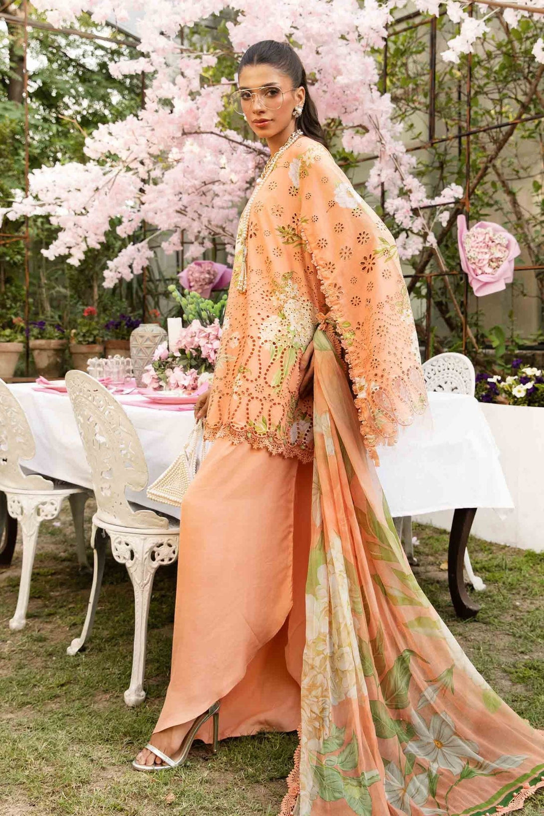 3 Piece Unstitched Embroidered Lawn Suit | MPT - 2602 - A - NEW NAMAL PRET