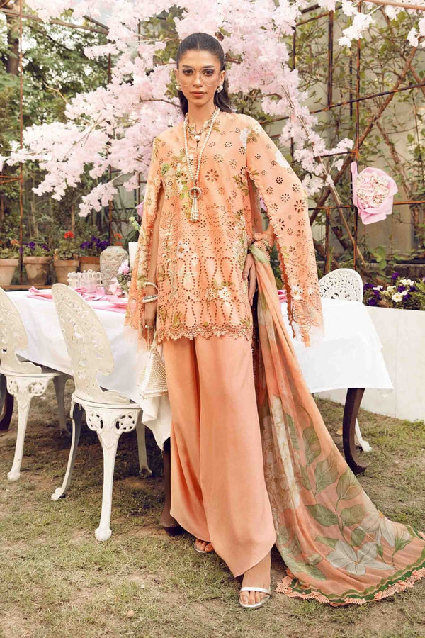 3 Piece Unstitched Embroidered Lawn Suit | MPT - 2602 - A - NEW NAMAL PRET