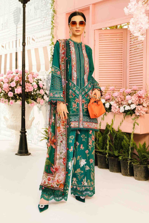 3 Piece Unstitched Embroidered Lawn Suit | MPT - 2610 - A - NEW NAMAL PRET