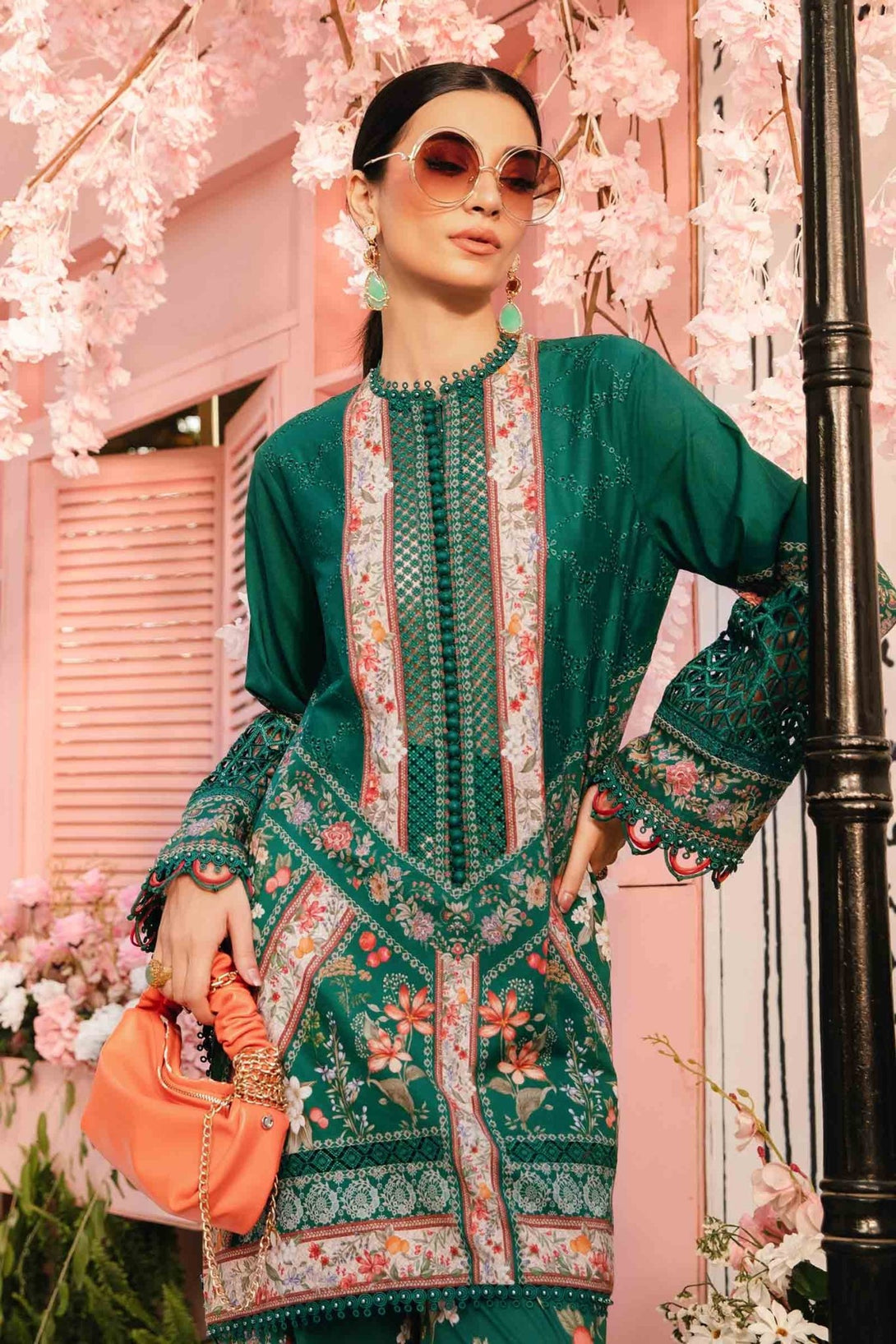 3 Piece Unstitched Embroidered Lawn Suit | MPT - 2610 - A - NEW NAMAL PRET