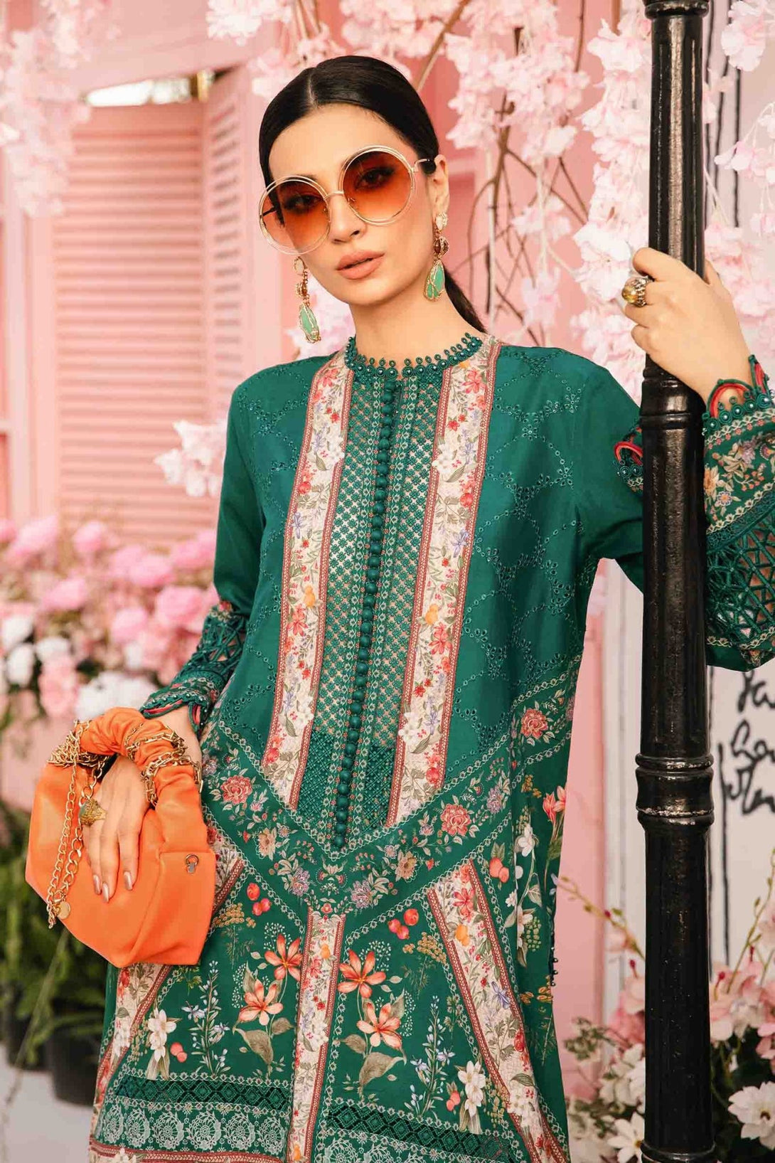 3 Piece Unstitched Embroidered Lawn Suit | MPT - 2610 - A - NEW NAMAL PRET