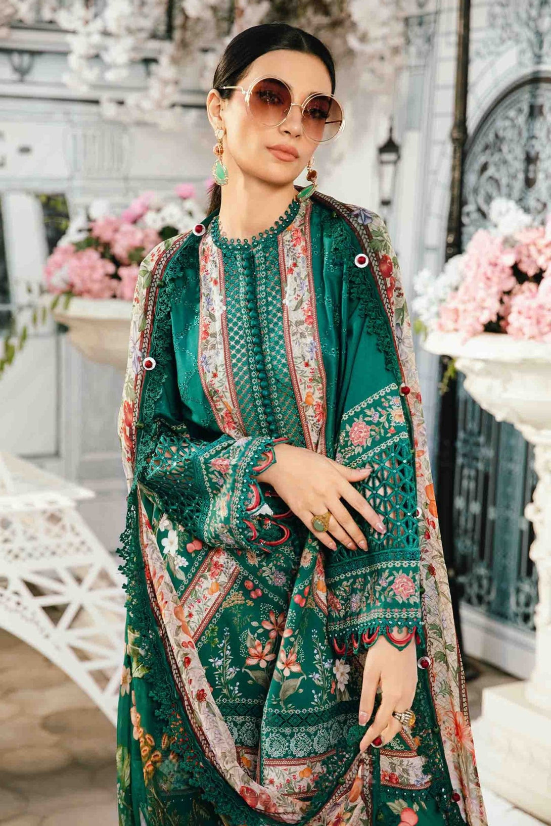 3 Piece Unstitched Embroidered Lawn Suit | MPT - 2610 - A - NEW NAMAL PRET