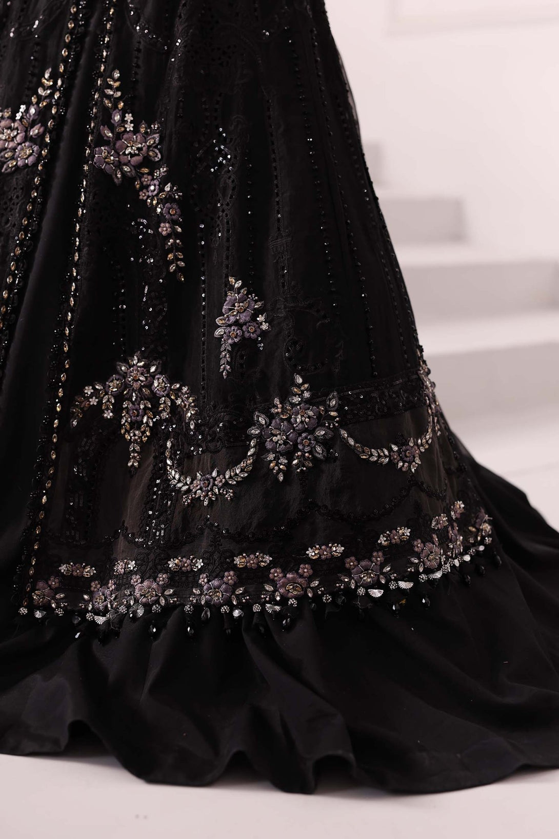 3 Piece Unstitched Embroidered Organza Suit | BD - 3004 - NEW NAMAL PRET