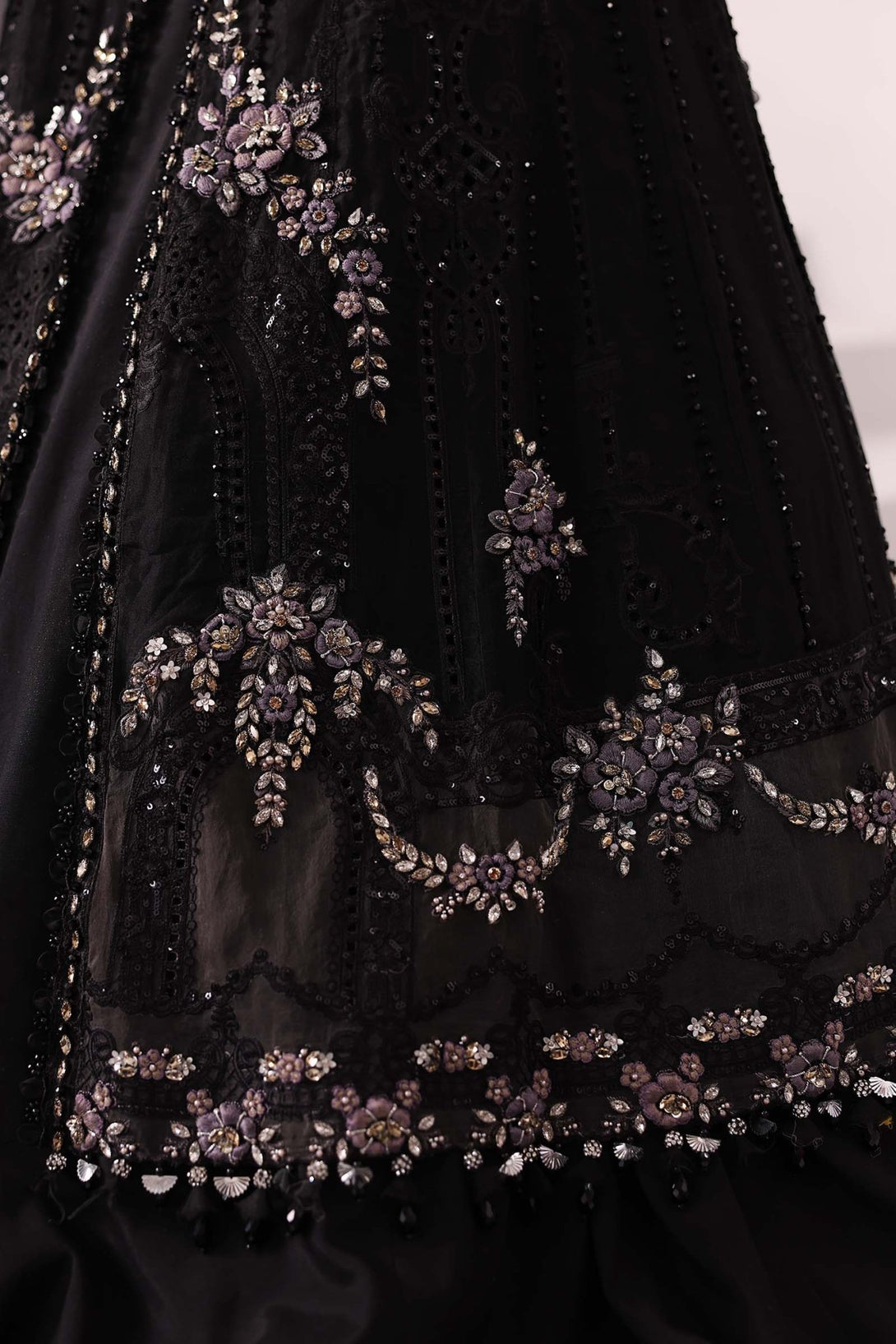 3 Piece Unstitched Embroidered Organza Suit | BD - 3004 - NEW NAMAL PRET