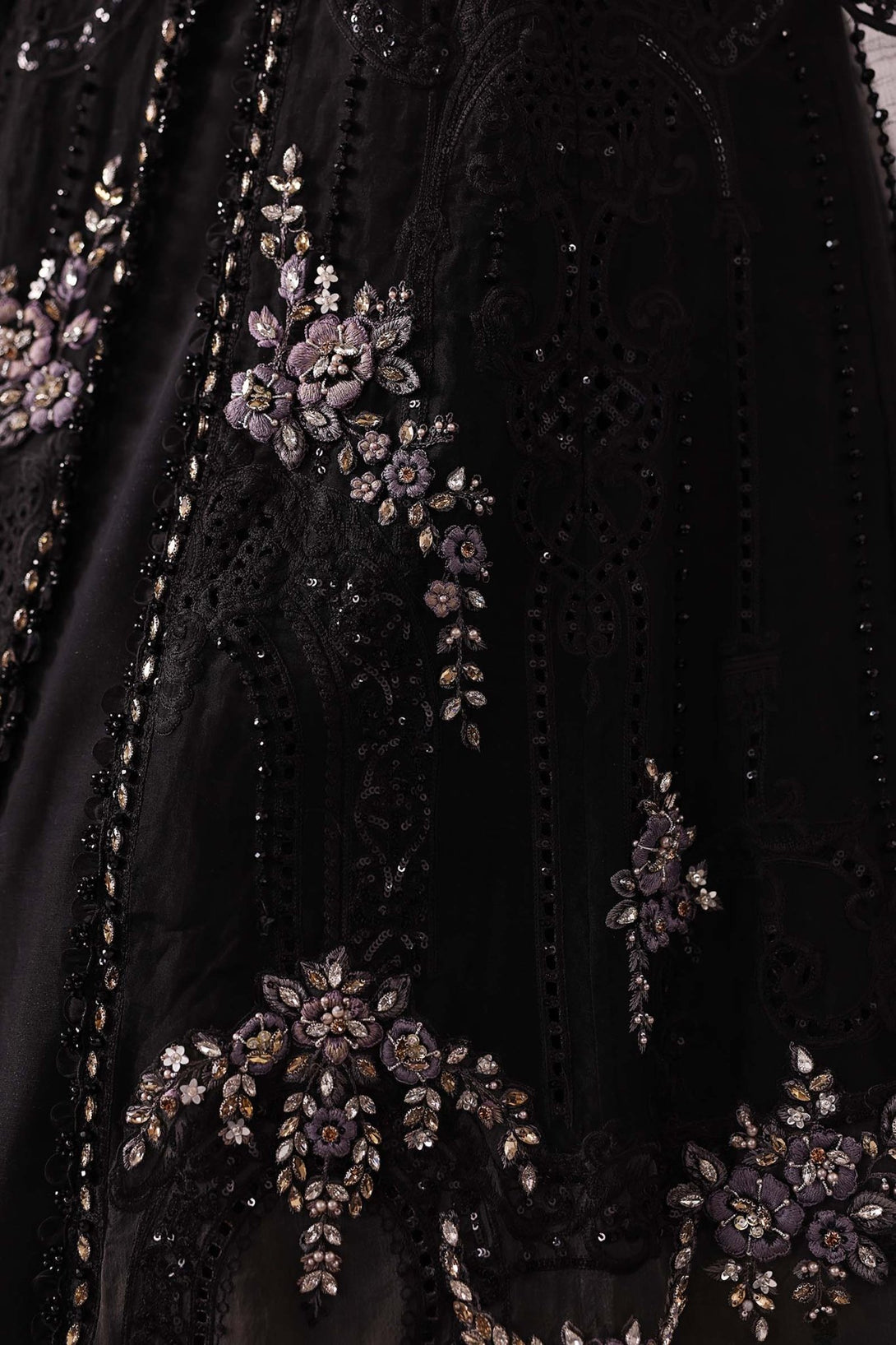 3 Piece Unstitched Embroidered Organza Suit | BD - 3004 - NEW NAMAL PRET