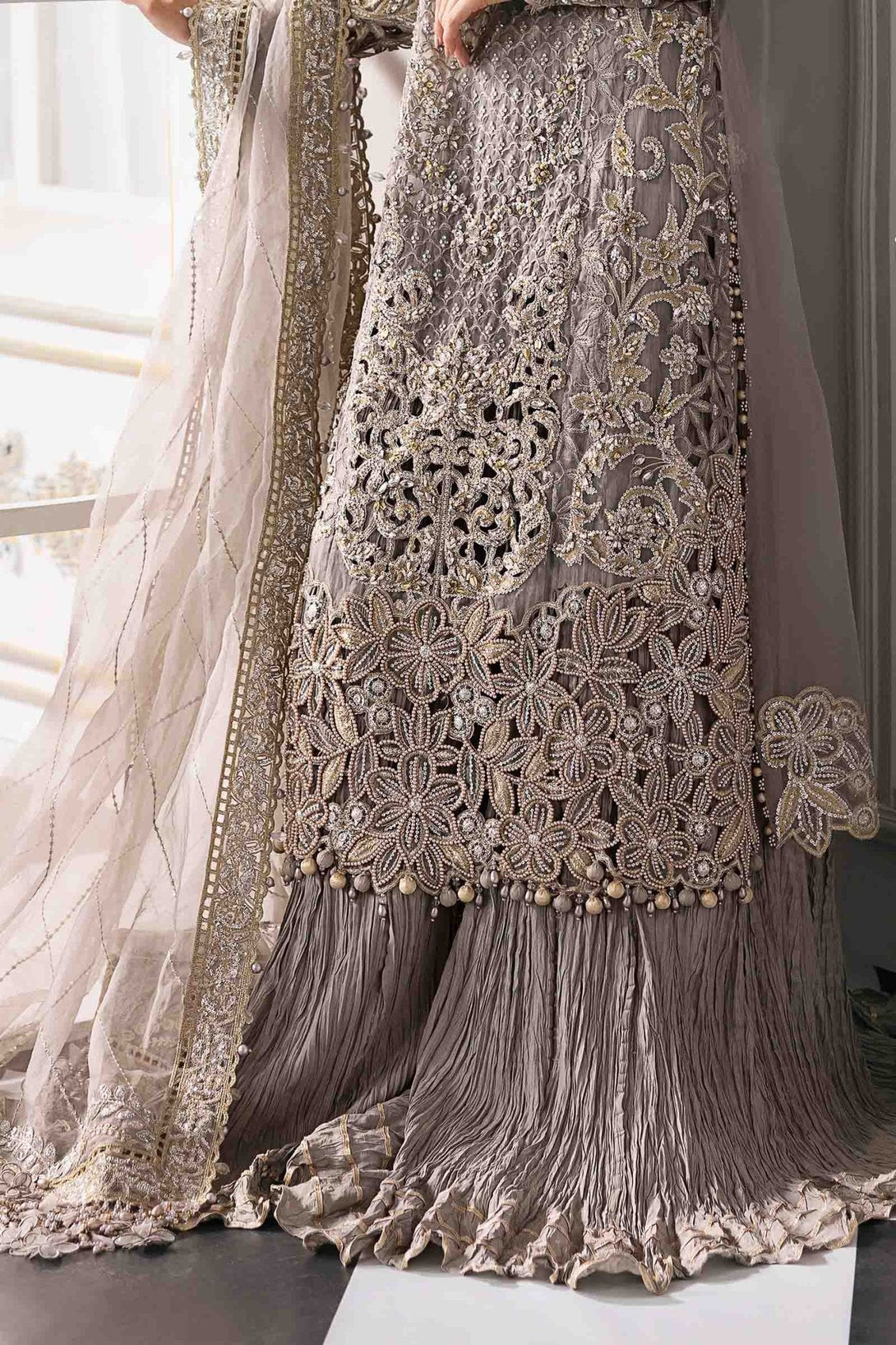 3 Piece Unstitched Embroidered Organza Suit | BD - 3006 - NEW NAMAL PRET