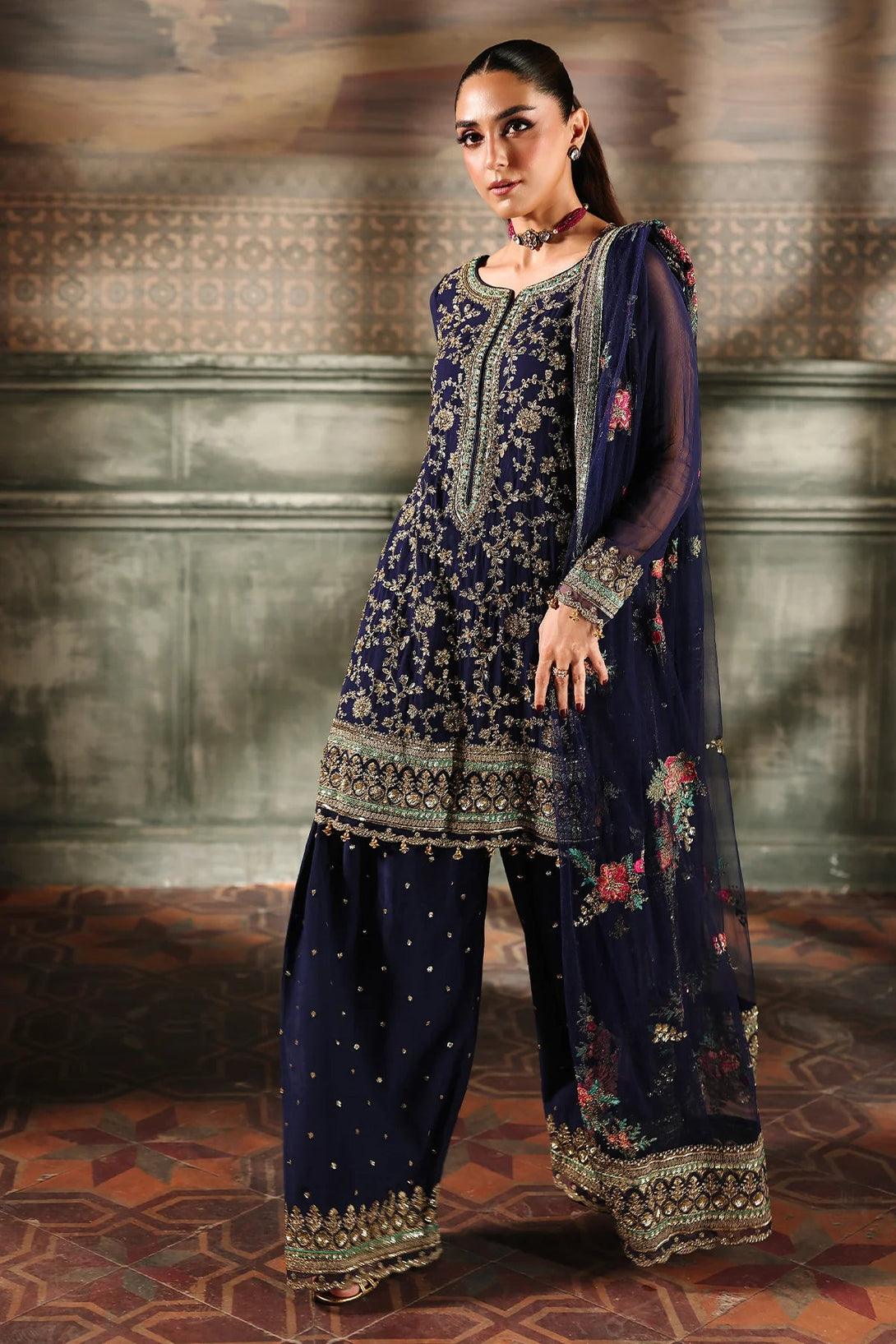 4 - PC Charizma Unstitched Luxury Collection DJW5 - 01 - Namal Pret