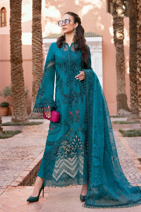 3 Piece stitched Embroidered Dobby Lawn Suit | D-2513-B