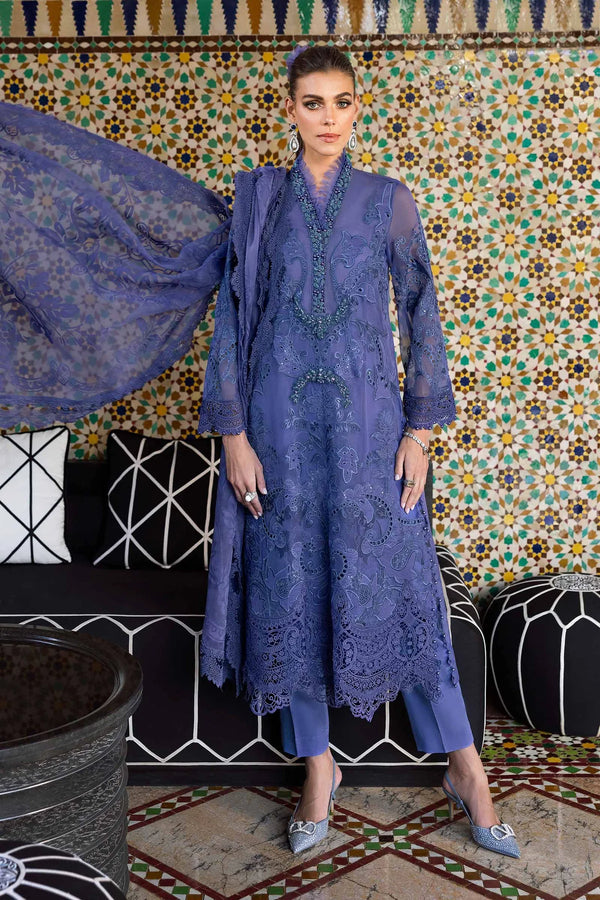 3 Piece stitched Embroidered Organza Suit | D-2506-B