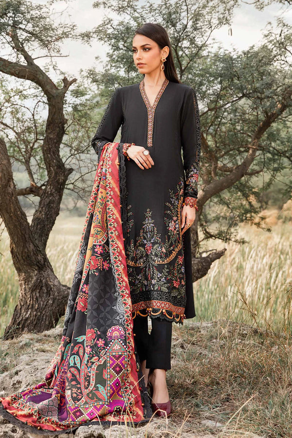 3 Piece  Printed Linen Suit | MPT-2402-B