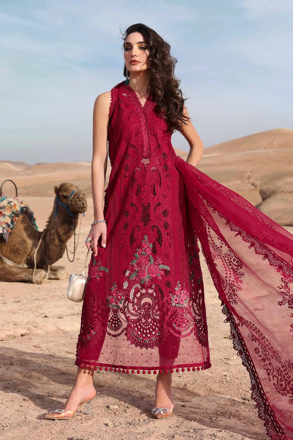 3 Piece stitched Embroidered Lawn Suit | D-2504-A