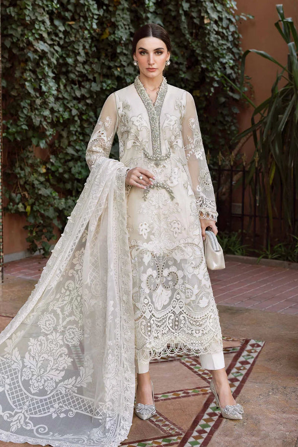 3 Piece stitched Embroidered Organza Suit | D-2506-A