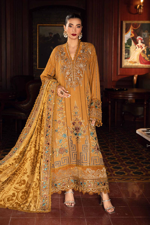 Embroidered Twill Linen Suit | DL-1207