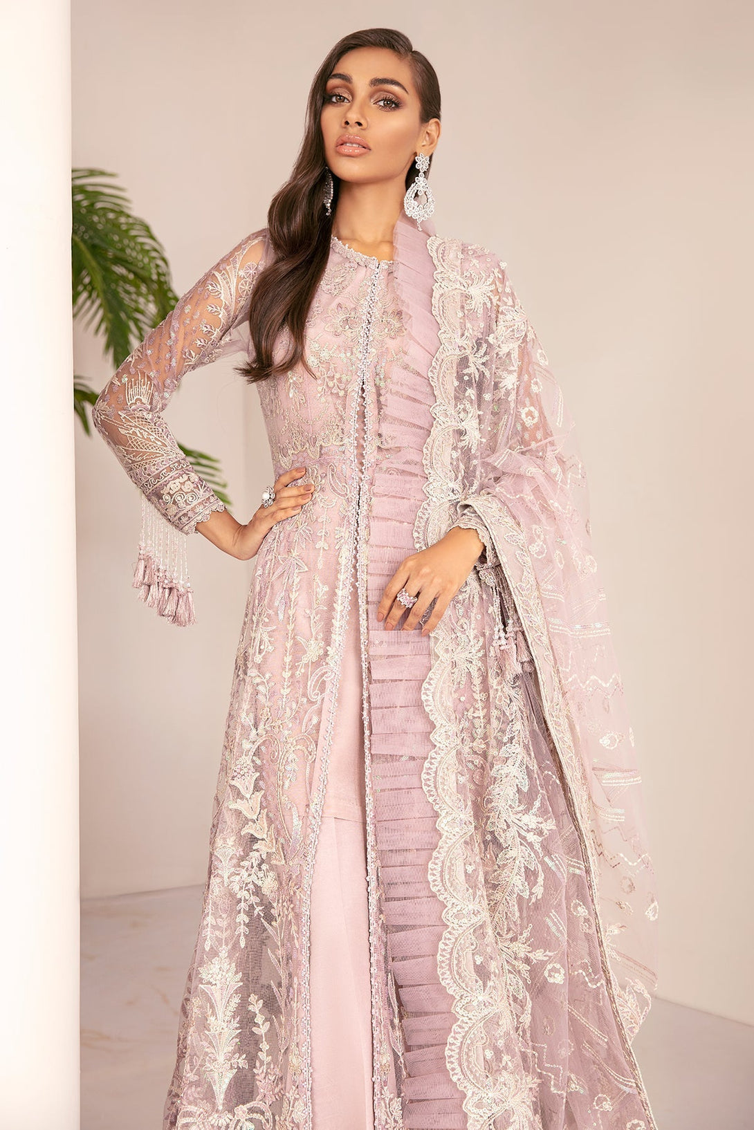 Buy Baroque Embroidered Net Dress Online – Namal Pret