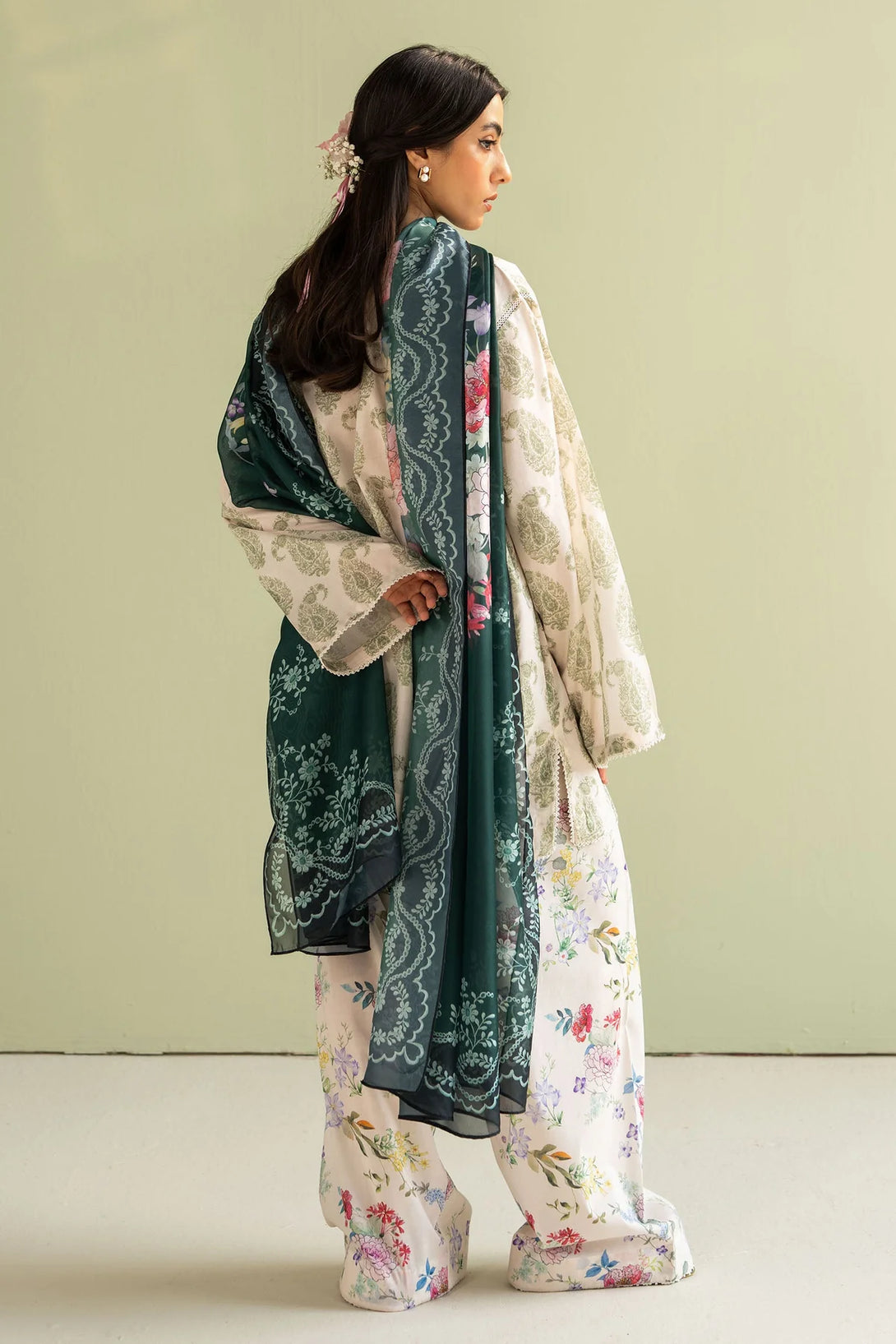 Ramadan Sale | 3-Piece Stitched Suit with Silk Dupatta | Namal Pret