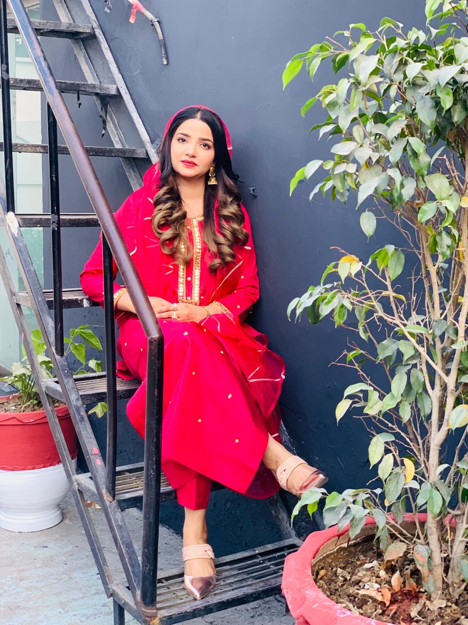Cedar Dress with handwork 3PC - NEW NAMAL PRET