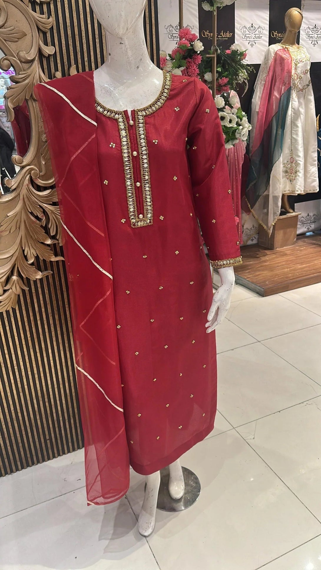 Cedar Dress with handwork 3PC - NEW NAMAL PRET
