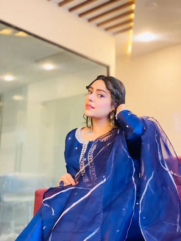 Cedar Dress with handwork 3PC - NEW NAMAL PRET