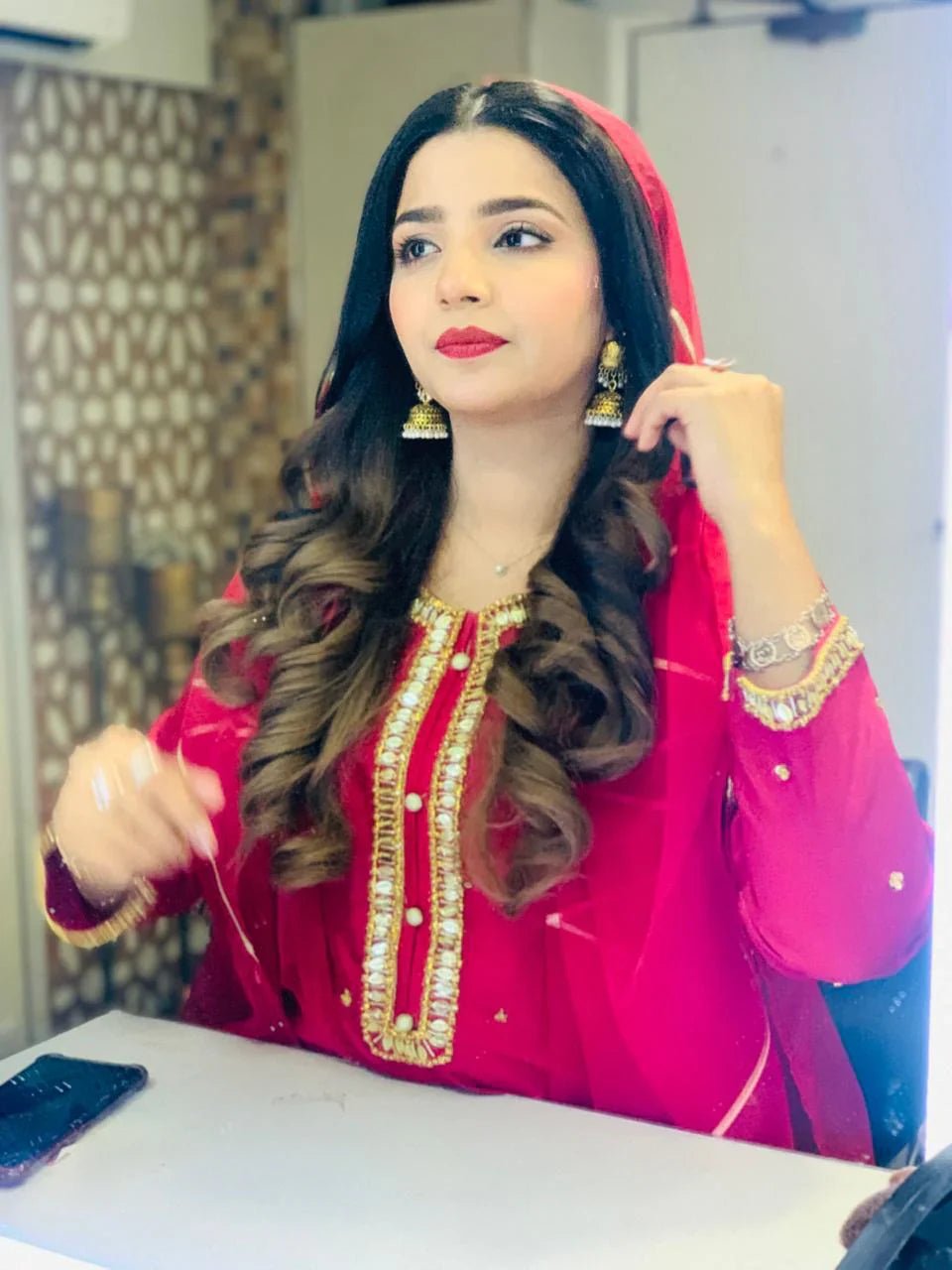 Cedar Dress with handwork 3PC - NEW NAMAL PRET