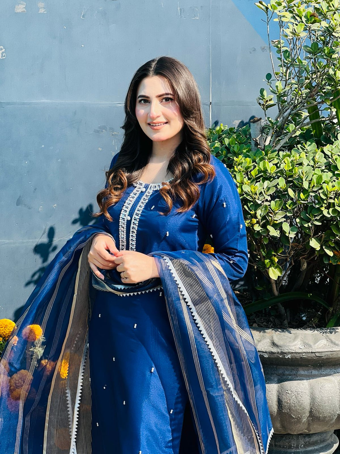 Cedar Dress with handwork 3PC - NEW NAMAL PRET