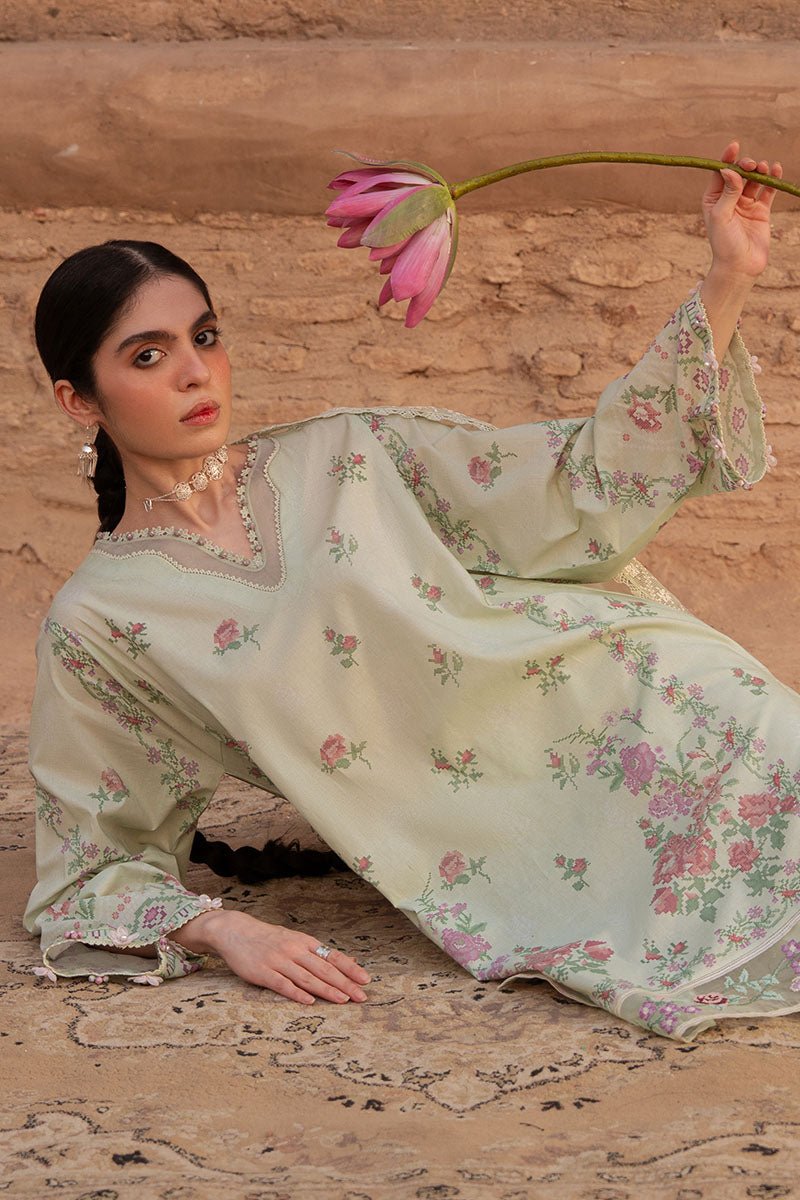 CITRINE AURA - 3PC PRINTED LAWN SUIT - NEW NAMAL PRET