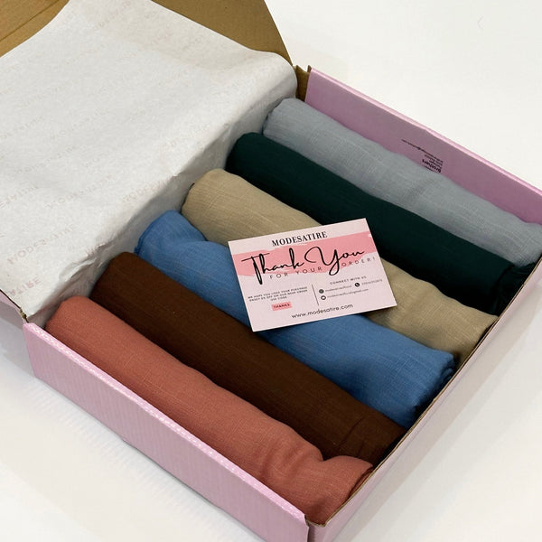 Custom Turkish Hijab Box Of 6 - Namal Pret