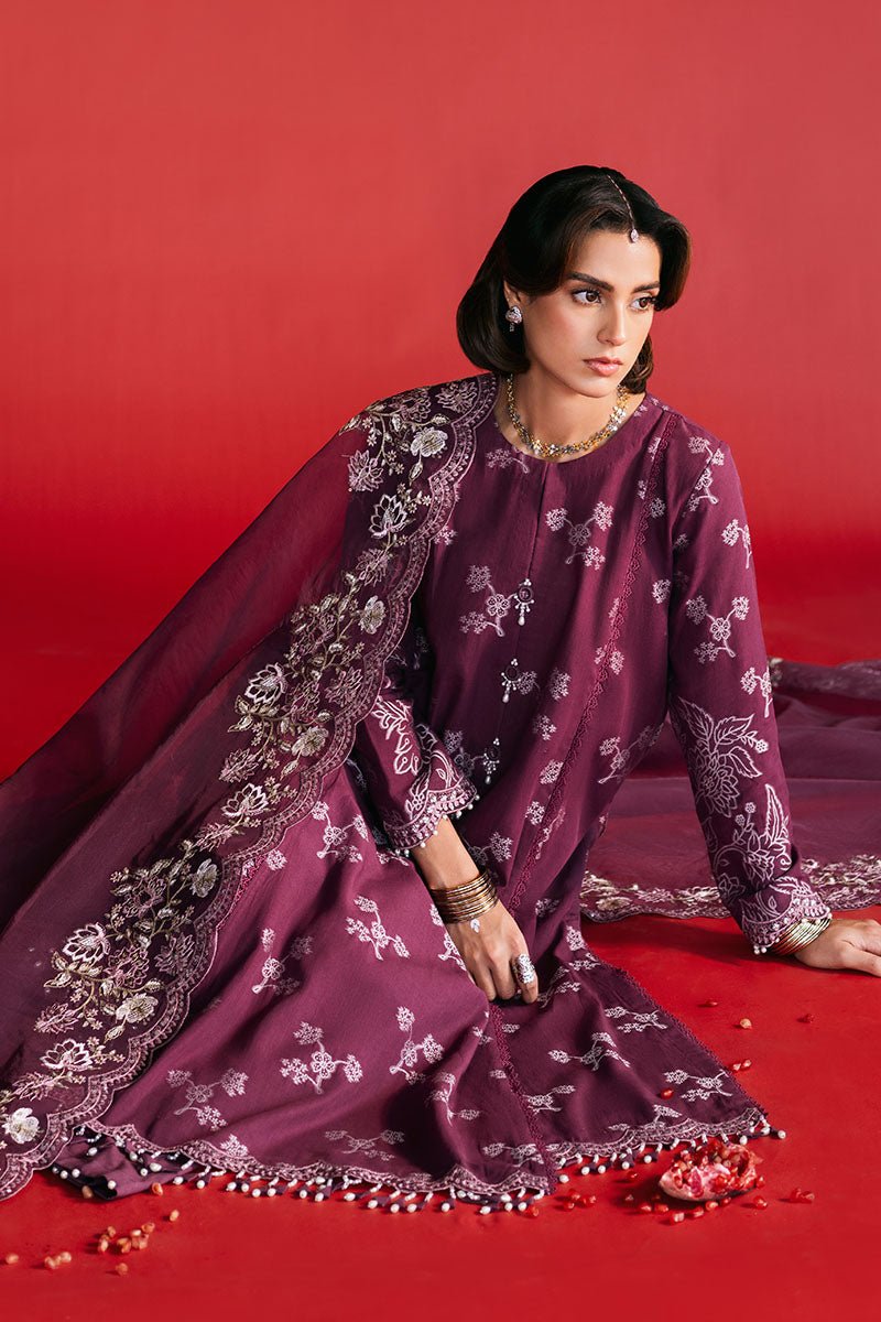 DEEP FLARE - 3PC JACQUARD SUIT - NEW NAMAL PRET